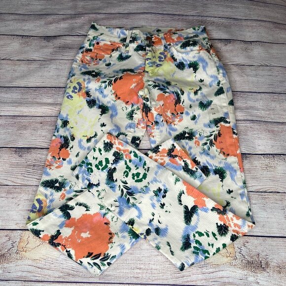 NWT Gap Large Floral Printed Legging Jeans Size 24 - Picture 1 of 6